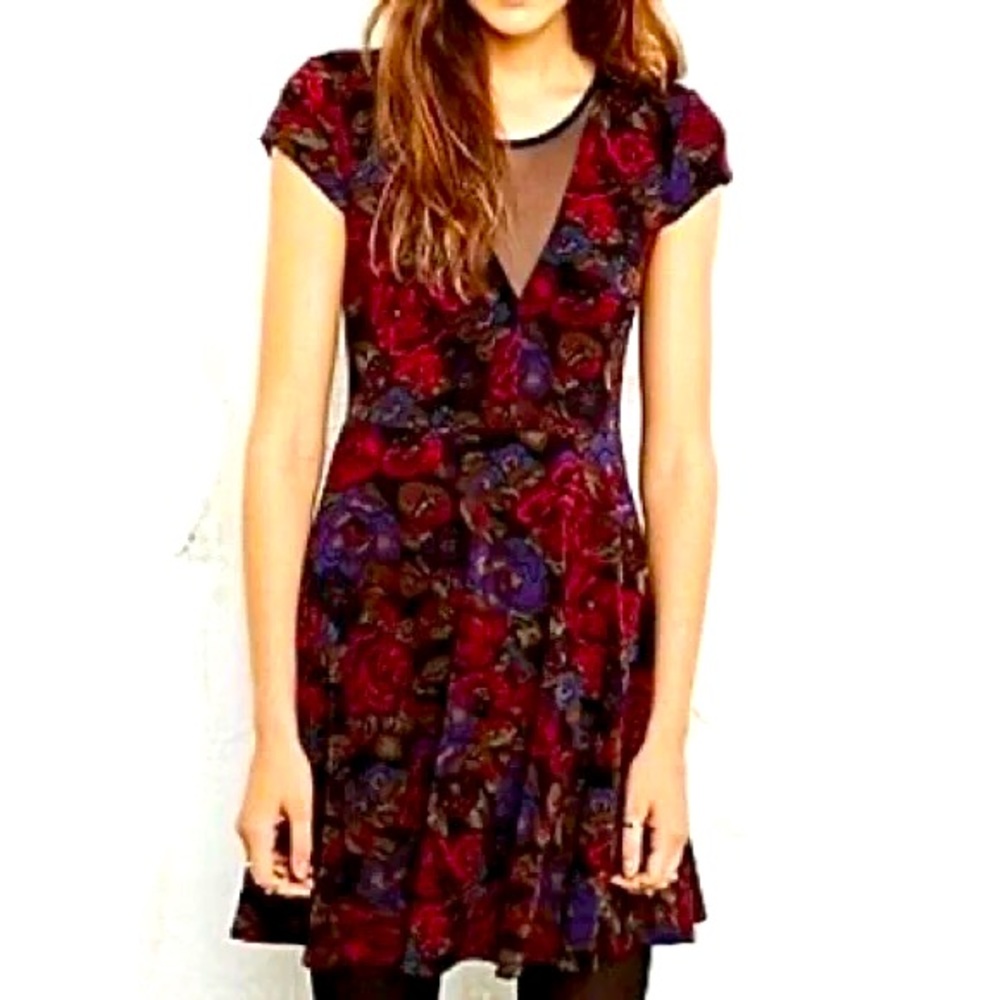 90’s Floral Gothic Holiday Mini Dress
